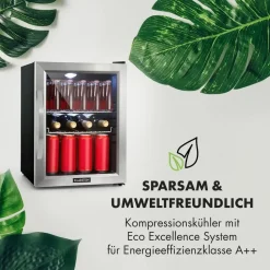 Klarstein Beersafe M Getränkekühlschrank (33 l, 540 mm hoch, Edelstahl)