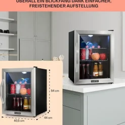 Klarstein Beersafe M Getränkekühlschrank (33 l, 540 mm hoch, Edelstahl)