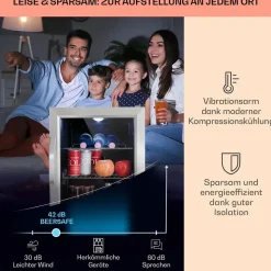 Klarstein Beersafe M Getränkekühlschrank (33 l, 540 mm hoch, Edelstahl)