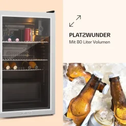 Klarstein Beersafe XXL Getränkekühlschrank (80 l, 830 mm hoch, Edelstahl)
