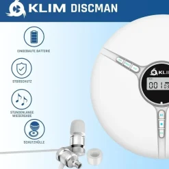 Klim Discman - Tragbarer CD Player mit eingebautem Akku - inklusive KLIM Fusion Kopfhörer. mini, CD Player, kompatibel mit CD-R, CD-RW und MP3 Weiß