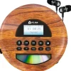 Klim Nomad Wood – Neuheit – tragbarer CD-Player – integrierter Akku mit langer Lebensdauer – Kopfhörer KLIM Fusion, MP3, TF-Player, tragbares Mini-Radio, Bluetooth – für das Auto