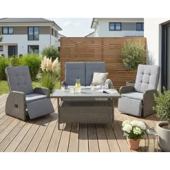 Konifera Vigo Gartenlounge-Set 8-tlg. grau