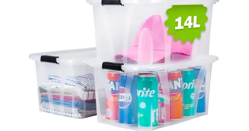konzept Aufbewahrungsbox 14 l 3-tlg. transparent