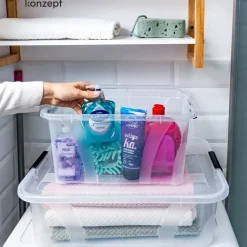 konzept Aufbewahrungsbox 14 l 3-tlg. transparent