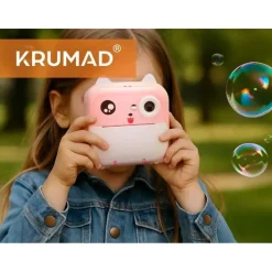krumad Mini Sofortbildkamera mit Drucker – 2in1 Kinderkamera & Fotodrucker, Bluetooth, Spiele, Video/Musik, Smartphone-Druck