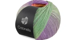 Lana Grossa Häkelwolle Cotonella Blau/Gelb/Grün 100 g 280 m