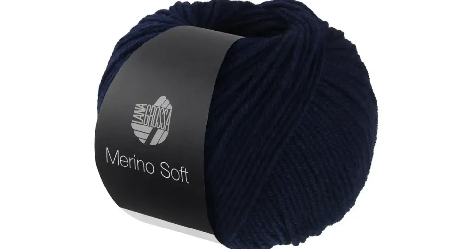 Lana Grossa Häkelwolle Merino Soft Blau 50 g