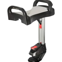 Lascal Saddle für BuggyBoard Maxi, einklappbarer und abnehmbarer Sitz, Kinderwagen Zubehör für Maxi-Modelle ab 2011, bequeme Sitzmöglichkeit für Kinderbuggys, grau