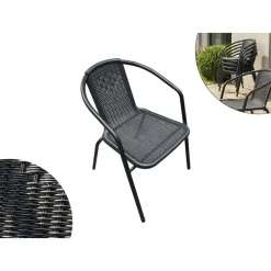 LC Garden Garvista Stapelstuhl Kunststoff schwarz