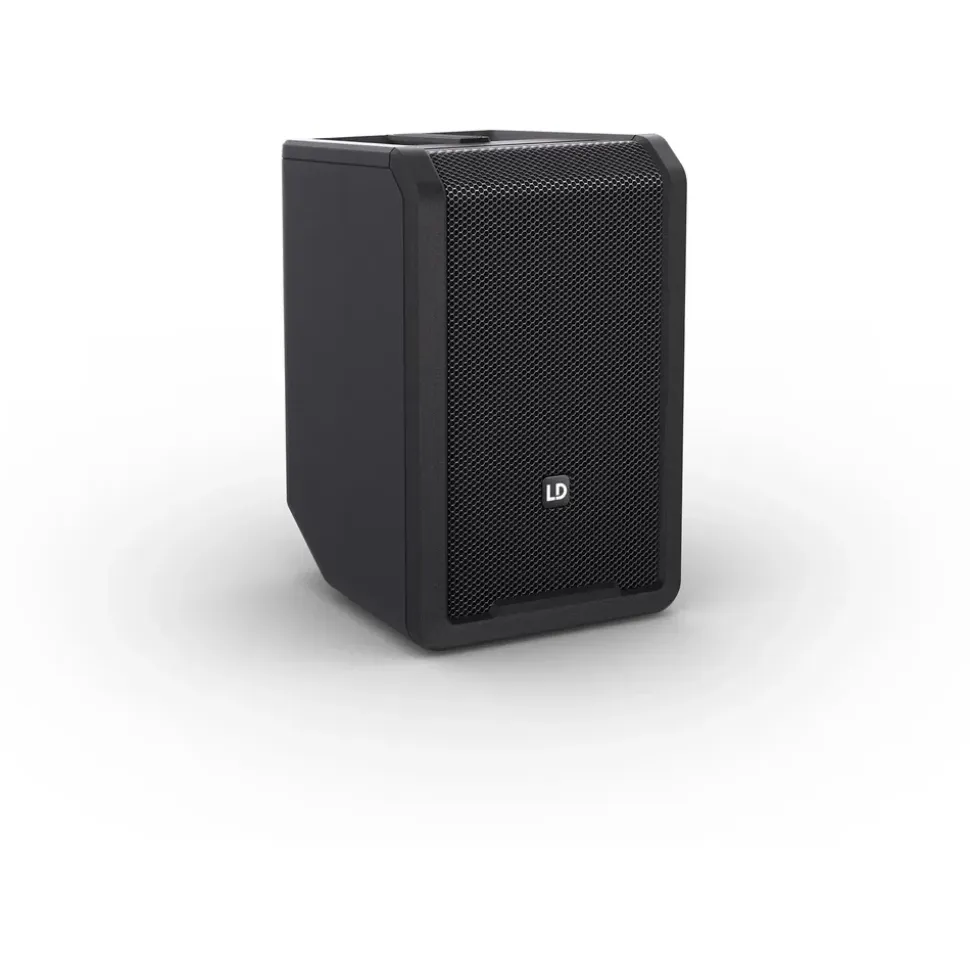 LD SYSTEMS ANNY 8 Tragbarer Bluetooth PA-Lautsprecher mit Akku und Mixer, Stage Black