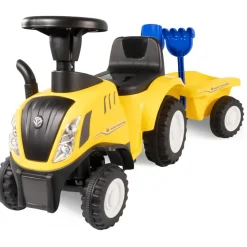 Lemodo Rutschauto Traktor New Holland mit Anhänger, blau