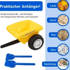 Lemodo Rutschauto Traktor New Holland mit Anhänger, blau