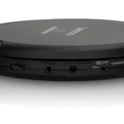 Lenco CD-200 Tragbarer CD-Player CD, CD-RW, MP3 Akku-Ladefunktion Schwarz