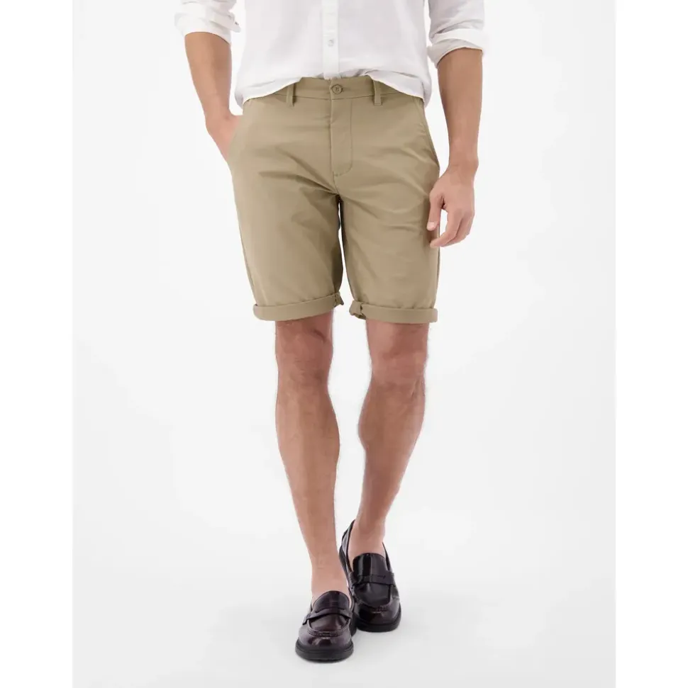 Lerros Chinoshorts "Sportliche Chino-Shorts aus flexiblem Nylon-Mix", Herren, Gr. 34, beige (medium kitt), 92% Nylon, 8% Elasthan, Hosen Chinoshorts