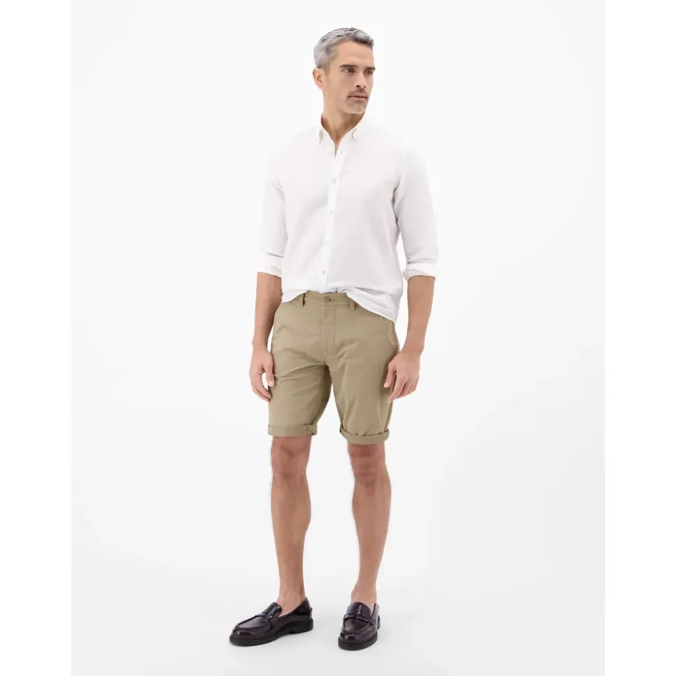 Lerros Chinoshorts "Sportliche Chino-Shorts aus flexiblem Nylon-Mix", Herren, Gr. 34, beige (medium kitt), 92% Nylon, 8% Elasthan, Hosen Chinoshorts