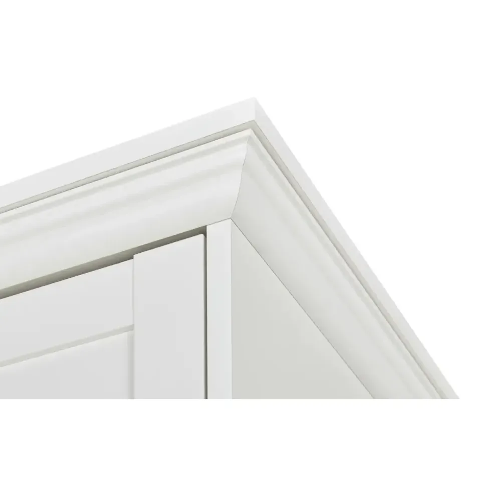 les tendances Drehtürenschrank Landwood 120 x 200 x 51 cm Weiß