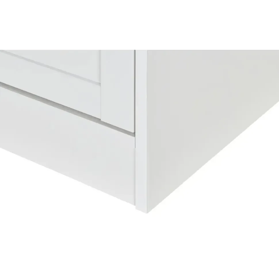 les tendances Drehtürenschrank Landwood 120 x 200 x 51 cm Weiß