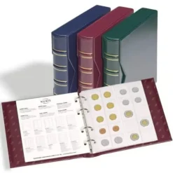 Leuchtturm Ringbinder Numis Classic Design mit Schutzkassette grün