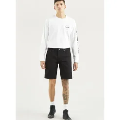 Levi's 405 Standard Kurze Jeans All Black Adv Sho 34 10