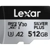 Lexar Silver Plus Micro SD Karte 512GB, Bis zu 205 MB/s Lesegeschwindigkeit