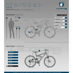 licorne bike gmbh Strong 2D Premium 27,5 Zoll RH 0 cm schwarz/rot