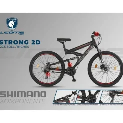 licorne bike gmbh Strong 2D Premium 27,5 Zoll RH 0 cm schwarz/rot