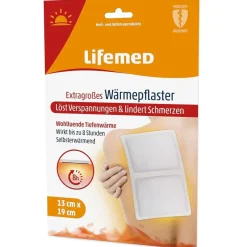 Lifemed Wärmepflaster extragroß, 19 cm x 13 cm, weiß, 3er Pack 4x3 St