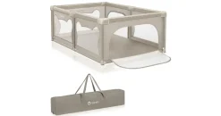 lionelo Faltbarer Laufstall für Kinder WILLOW von 0-48 Monaten, 120 cm x 180 cm x 68 cm, Laufstall für Babys mit atmungsaktivem Netz - Beige - Beige