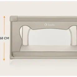 lionelo Faltbarer Laufstall für Kinder WILLOW von 0-48 Monaten, 120 cm x 180 cm x 68 cm, Laufstall für Babys mit atmungsaktivem Netz - Beige - Beige