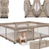 lionelo Florence XL Laufgitter, Beige Sand