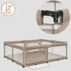 lionelo Florence XL Laufgitter, Beige Sand