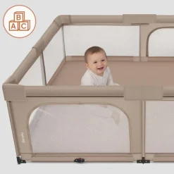 lionelo Florence XL Laufgitter, Beige Sand