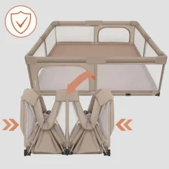 lionelo Florence XL Laufgitter, Beige Sand