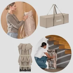 lionelo Florence XL Laufgitter, Beige Sand