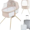 lionelo Malin Evo Babywiege, Reisebett für Babys mit Matratze
