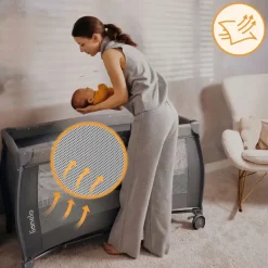 lionelo Stefi Plus Reisebett, Beige Cappuccino