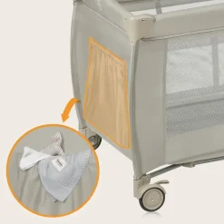 lionelo Stefi Plus Reisebett, Beige Cappuccino
