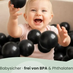 LittleTom 50 Bällebadbälle 5,5 cm schwarz