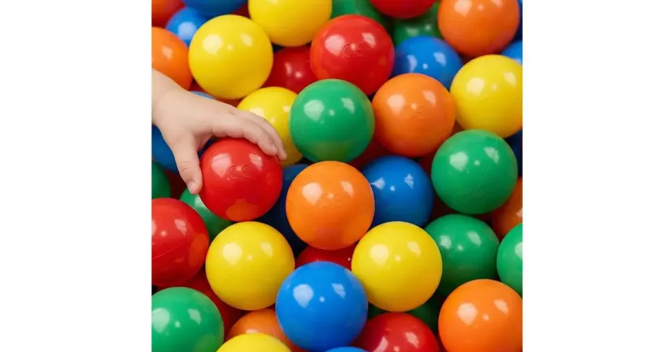 LittleTom 100 bunte Bällebadbälle 5, 5 cm bunt