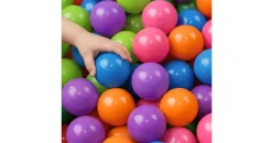 LittleTom 250 Bunte Bälle für Bällebad 5,5cm Babybälle Plastikbälle Baby Spielbälle Pastell