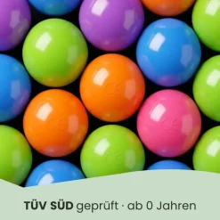 LittleTom 250 Bunte Bälle für Bällebad 5,5cm Babybälle Plastikbälle Baby Spielbälle Pastell