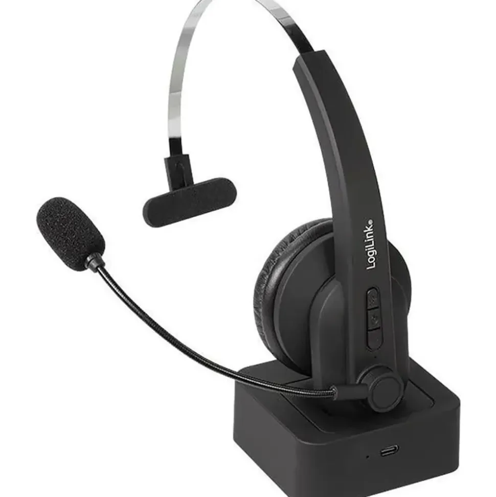 Logilink BT0059 On Ear Headset Bluetooth Mono Schwarz