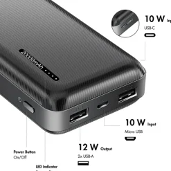 Logilink PA0323W, 20.000 mAh, 12 W, weiß