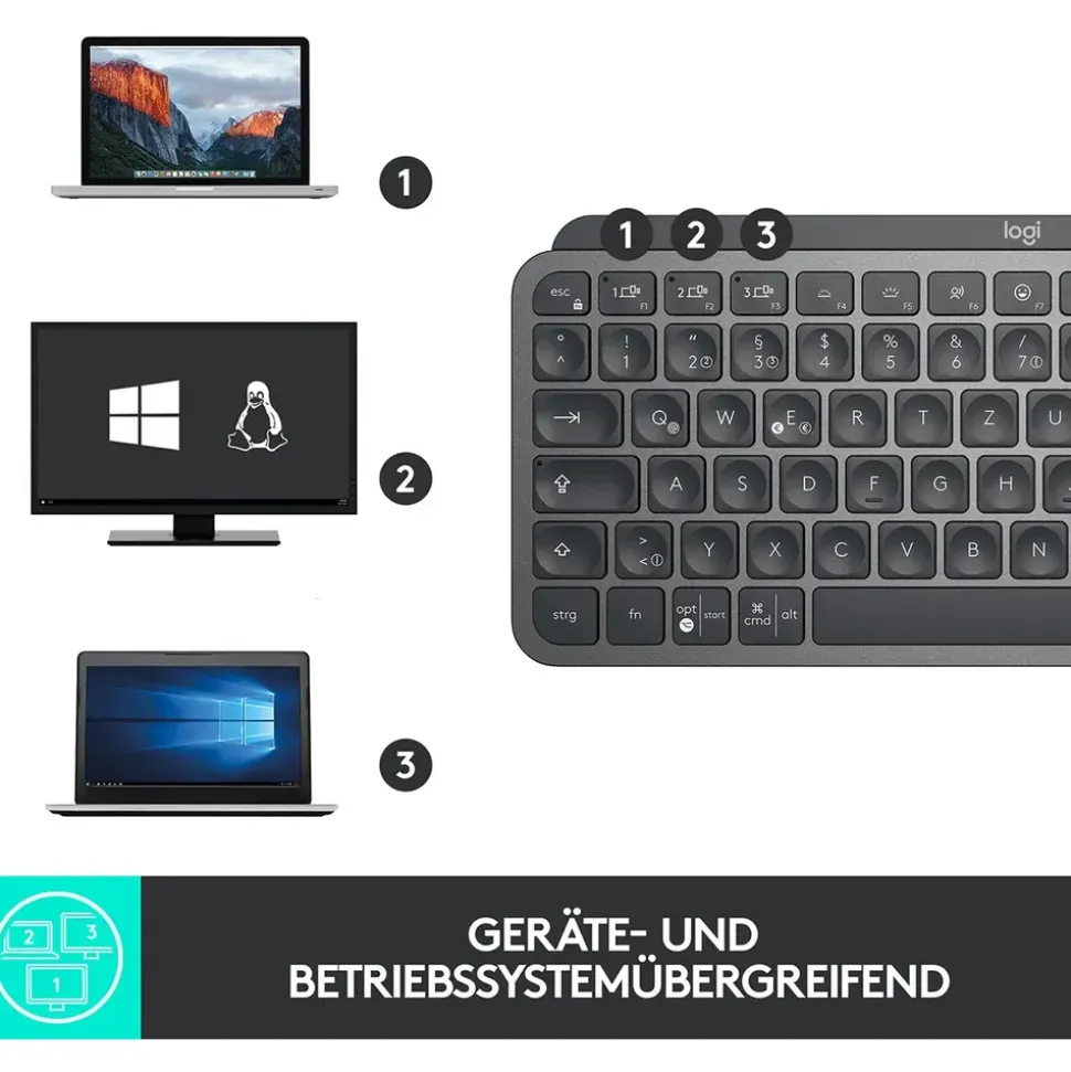 Logitech MX Keys Mini DE grafit