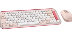 Logitech POP Icon Combo DE Rose und Off-White