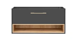 Lomadox Bologna-56 120 x 57 x 46 cm anthrazit/braun