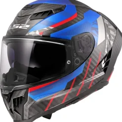 LS2 Dragon Trax Blau/Rot L