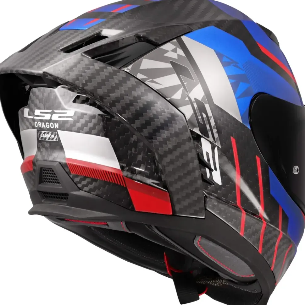 LS2 Dragon Trax Blau/Rot L
