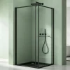 mai & mai Rav69K Eckdusche mit Schiebetür 80 x 80 cm Schwarz Sicherheitsglas